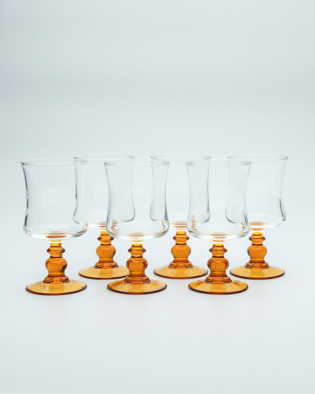 Amber Stem Liquor Glasses (6)