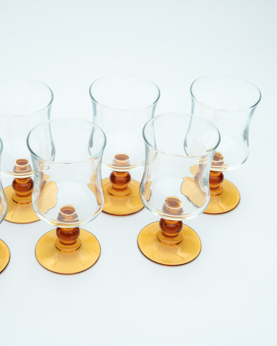 Amber Stem Liquor Glasses (6)