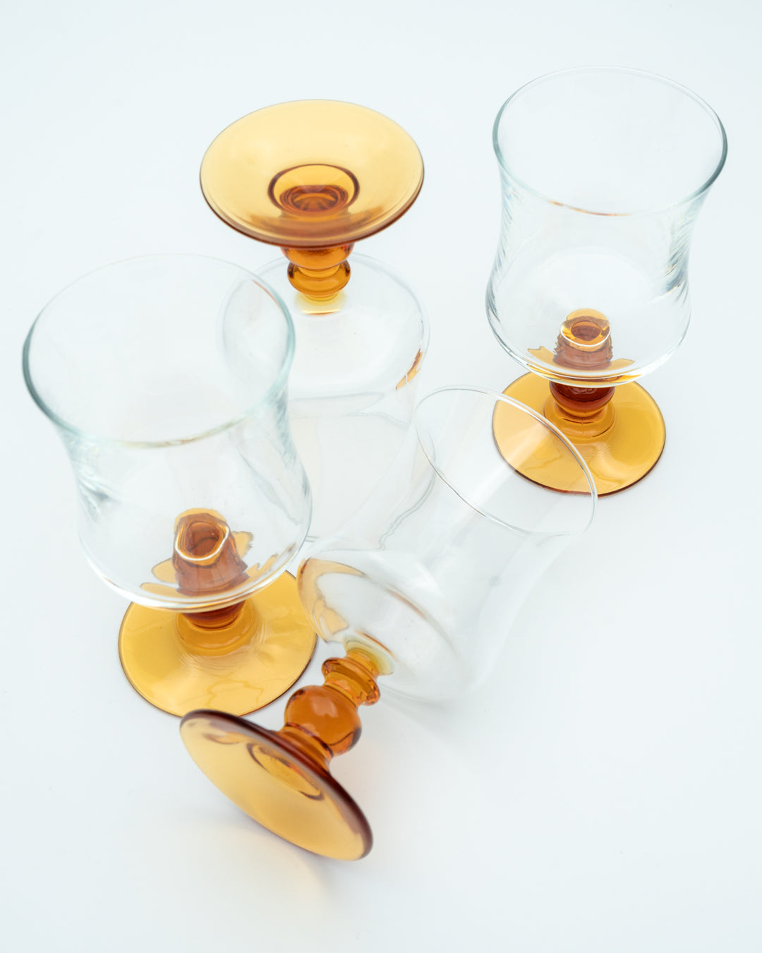 Amber Stem Liquor Glasses (6)