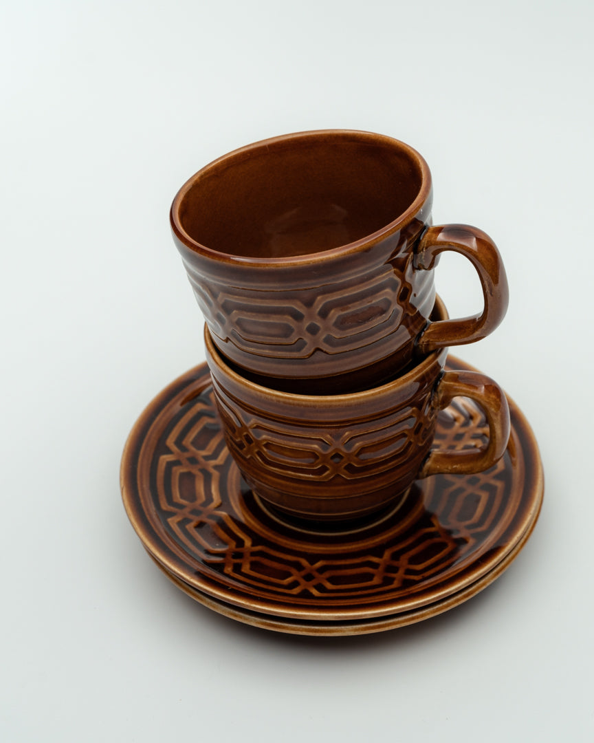 Amber Tams Cups and Saucers (2)