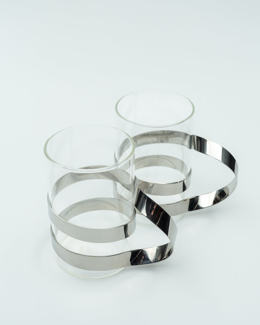 Chrome Handle Tea Cups (2)