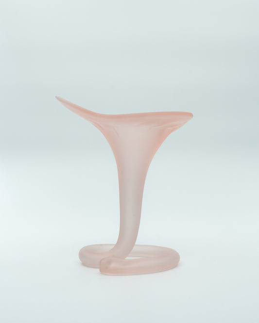 Pink Frosted Floral Vase