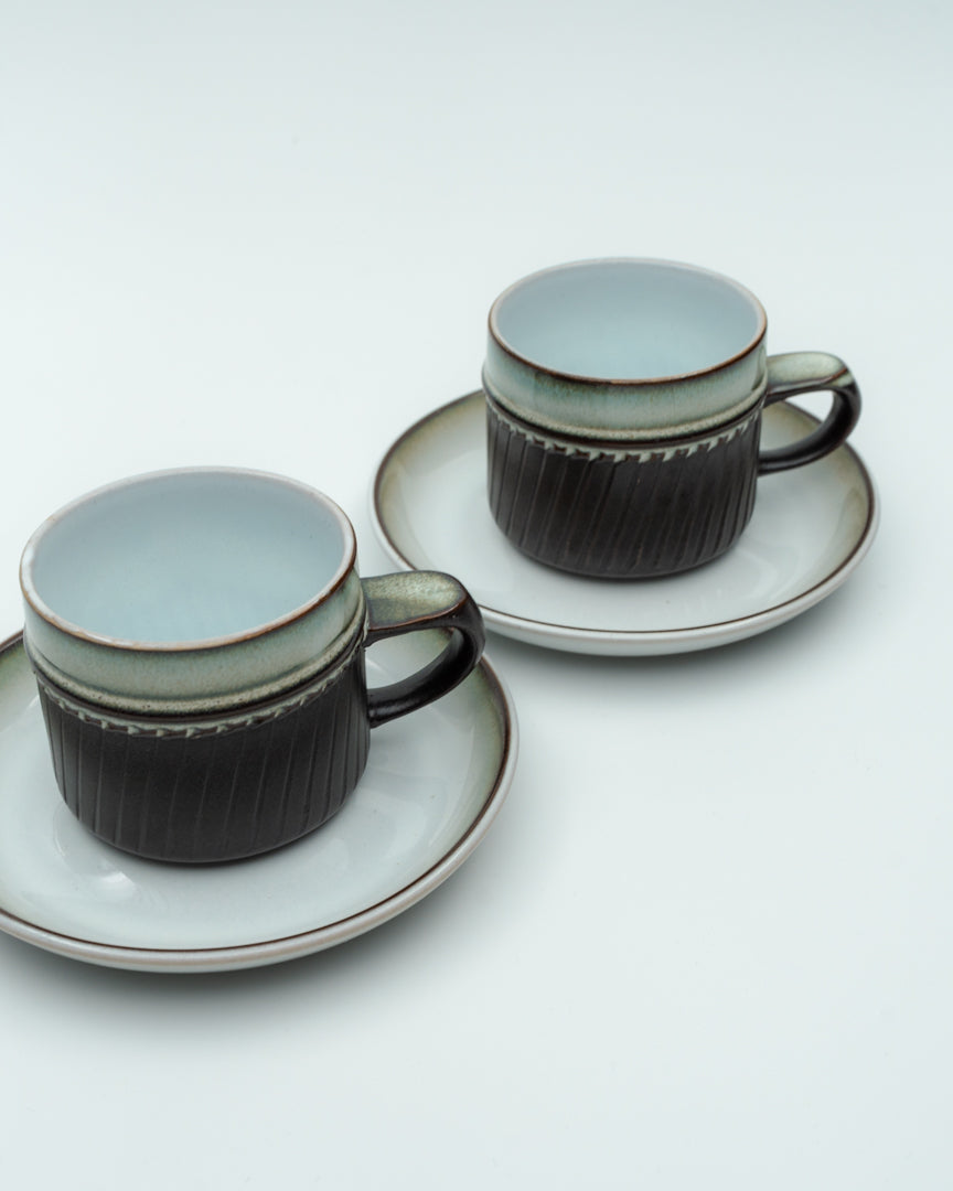 Rondo by Denby England Cups and Saucers (4)