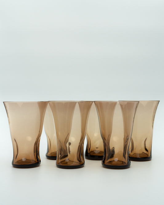 Smoky Brown Water Glasses (6)