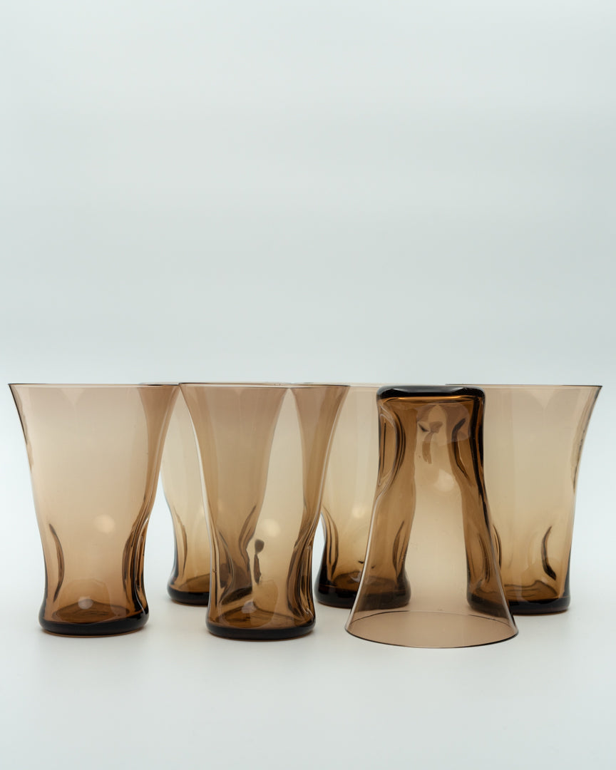 Smoky Brown Water Glasses (6)