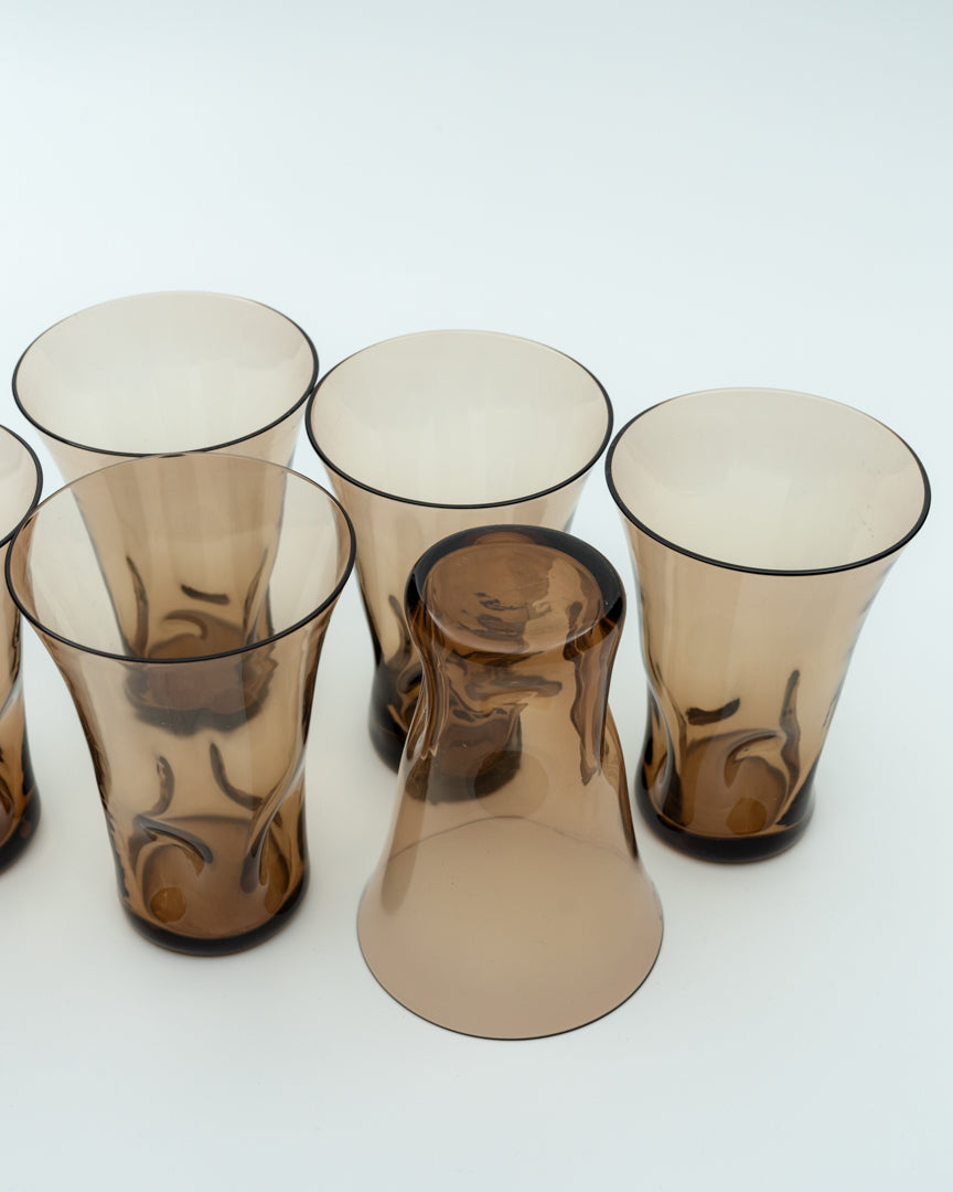 Smoky Brown Water Glasses (6)