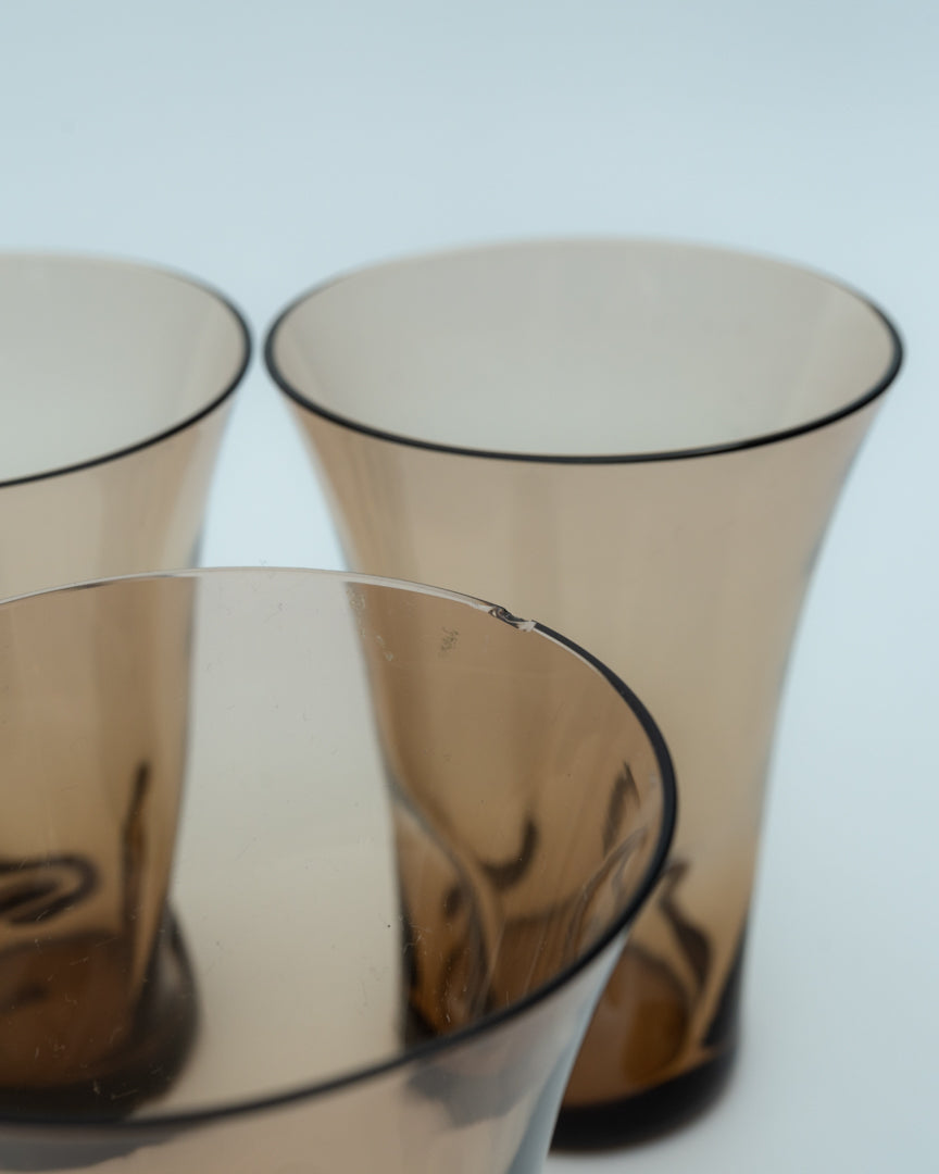 Smoky Brown Water Glasses (6)