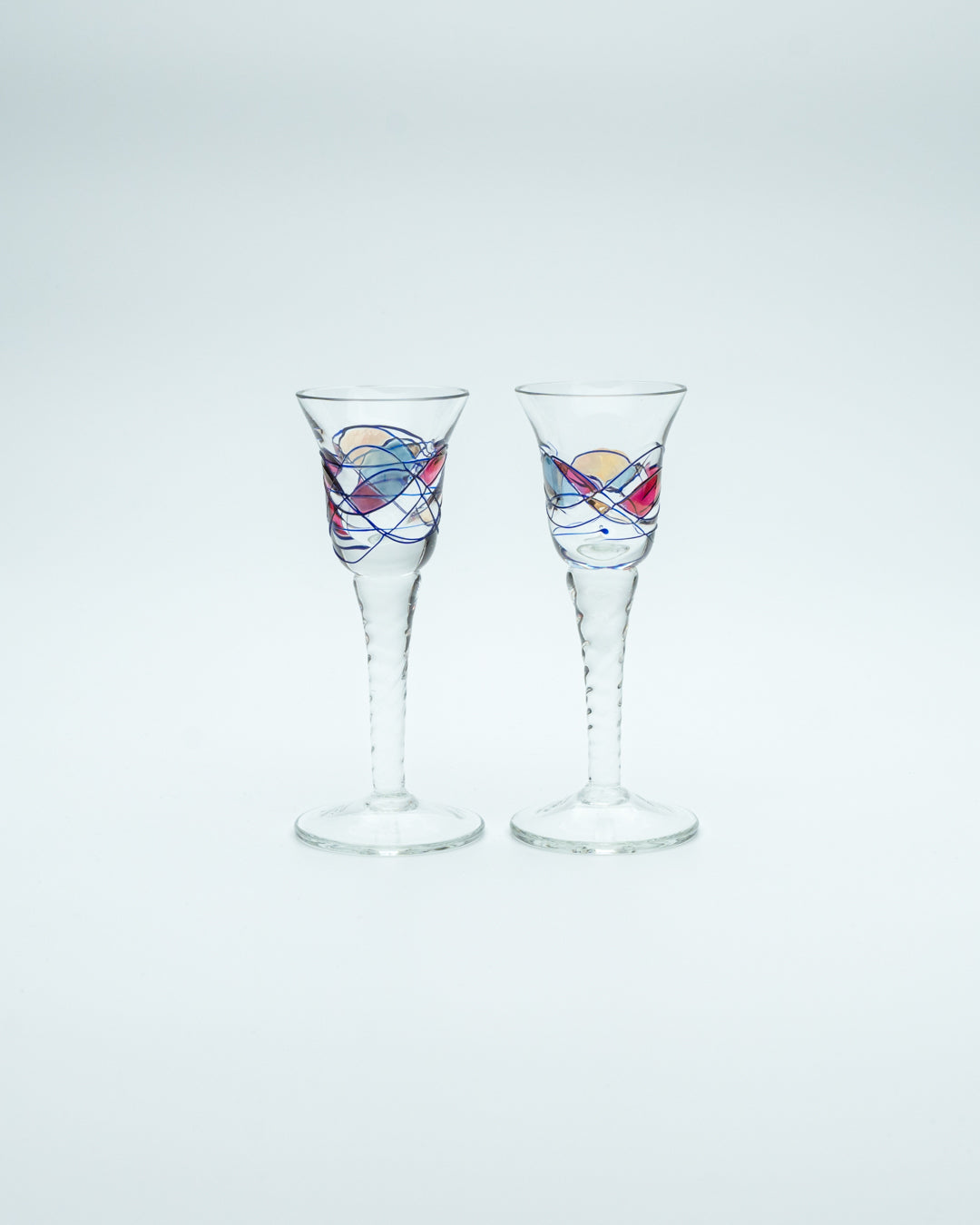 Twisted Stem Liquor Glasses (2)