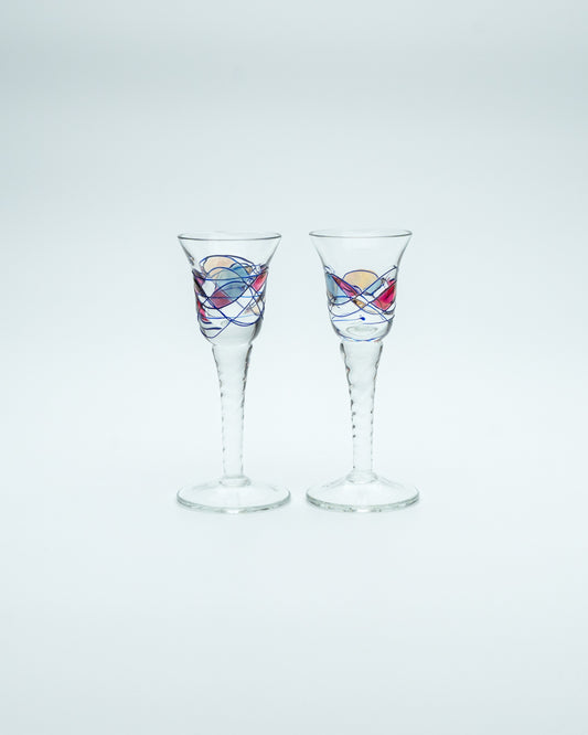 Twisted Stem Liquor Glasses (2)