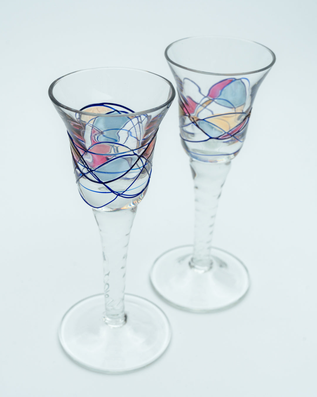 Twisted Stem Liquor Glasses (2)