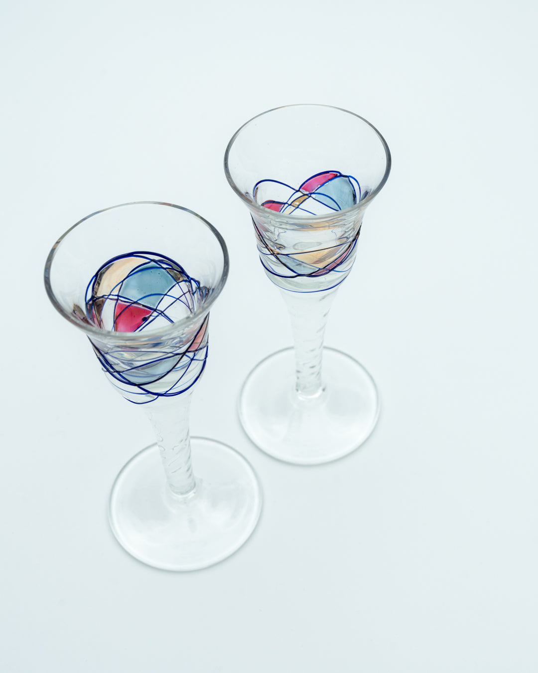 Twisted Stem Liquor Glasses (2)